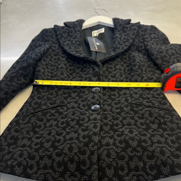 Giorgio Armani Dark Gray Textured Women's Blazer - Picture 5 of 6